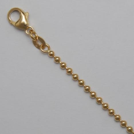 14k Yellow Gold Bead Chain