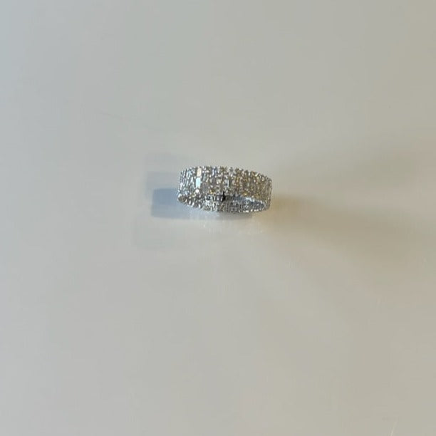Triple Row Diamond Ring