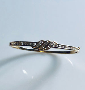 
                
                    Load image into Gallery viewer, Bangle Bracelet with Diamonds
                
            