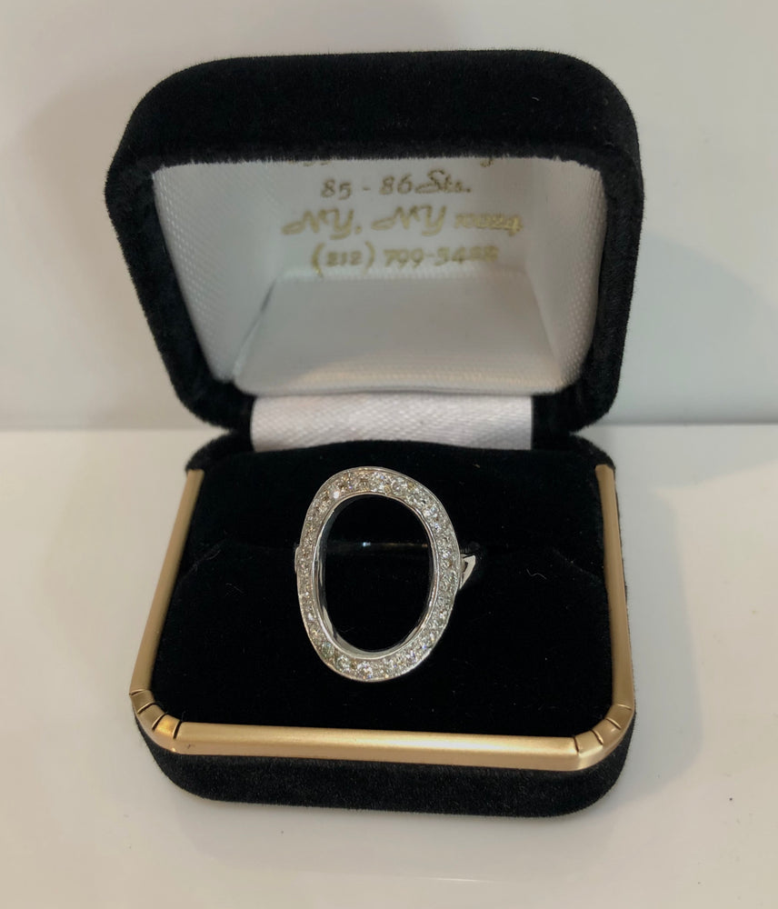 Open Oval Diamond Ring