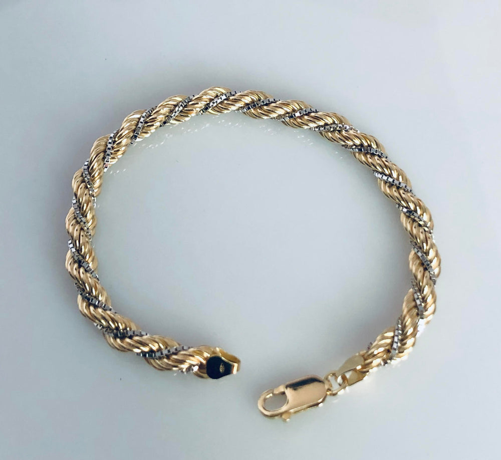 3mm Rope Bracelet - White Gold - Jewellery - Perez